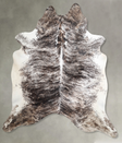 Grey Brindle XX-Large Brazilian Cowhide Rug 8'2"H x 7'5"W #A53299 by Hudson Hides