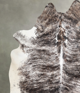 Grey Brindle XX-Large Brazilian Cowhide Rug 8'2"H x 7'5"W #A53299 by Hudson Hides