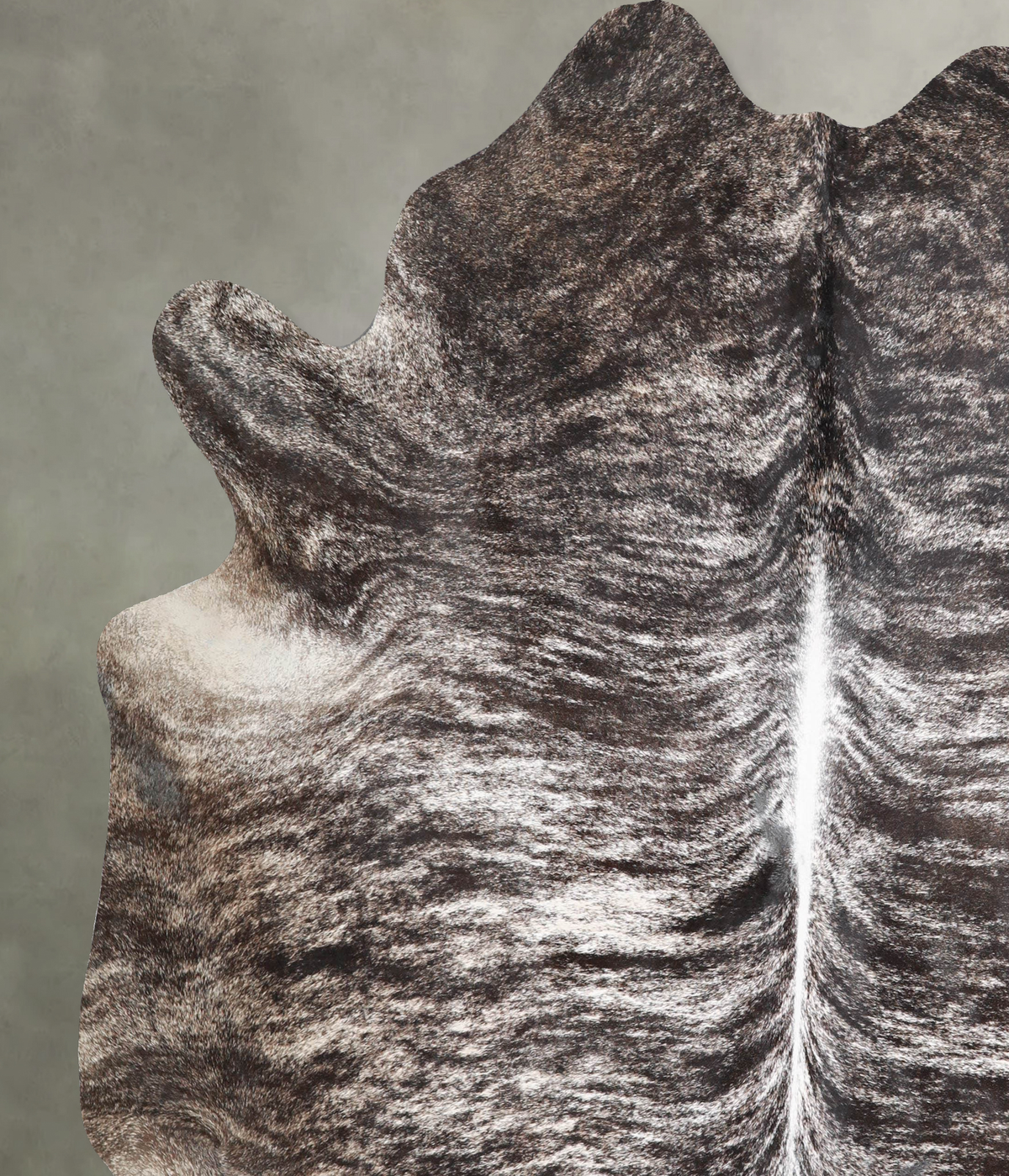 Grey Brindle XX-Large Brazilian Cowhide Rug 7'6"H x 6'9"W #A53301 by Hudson Hides