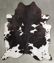 Chocolate and White X-Large Brazilian Cowhide Rug 7'8"H x 6'4"W #A53304 by Hudson Hides