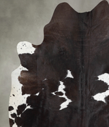 Chocolate and White X-Large Brazilian Cowhide Rug 7'8"H x 6'4"W #A53304 by Hudson Hides