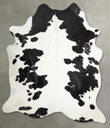 Black and White X-Large Brazilian Cowhide Rug 7'4"H x 6'0"W #A53306 by Hudson Hides