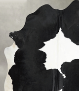 Black and White X-Large Brazilian Cowhide Rug 6'11"H x 5'10"W #A53307 by Hudson Hides