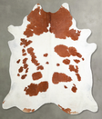 Brown and White XX-Large Brazilian Cowhide Rug 8'6"H x 7'6"W #A53313 by Hudson Hides