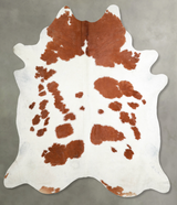 Brown and White XX-Large Brazilian Cowhide Rug 8'6"H x 7'6"W #A53313 by Hudson Hides