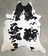 Black and White XX-Large Brazilian Cowhide Rug 9'2"H x 7'9"W #A53315 by Hudson Hides