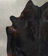 Solid Black X-Large Brazilian Cowhide Rug 7'1"H x 6'9"W #A53316 by Hudson Hides