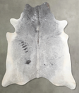 Medium Grey XX-Large Brazilian Cowhide Rug 7'3"H x 6'11"W #A53323 by Hudson Hides