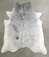 Medium Grey XX-Large Brazilian Cowhide Rug 7'3"H x 6'11"W #A53323 by Hudson Hides