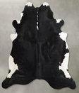 Black and White X-Large Brazilian Cowhide Rug 7'0"H x 6'7"W #A53324 by Hudson Hides