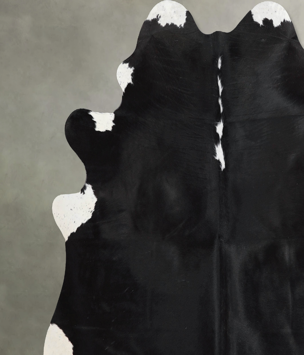 Black and White X-Large Brazilian Cowhide Rug 7'0"H x 6'7"W #A53324 by Hudson Hides