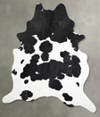 Black and White XX-Large Brazilian Cowhide Rug 8'1"H x 6'9"W #A53329 by Hudson Hides