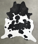 Black and White XX-Large Brazilian Cowhide Rug 8'1"H x 6'9"W #A53329 by Hudson Hides