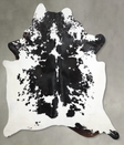 Black and White XX-Large Brazilian Cowhide Rug 8'0"H x 6'11"W #A53331 by Hudson Hides