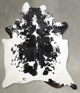 Black and White XX-Large Brazilian Cowhide Rug 8'0"H x 6'11"W #A53331 by Hudson Hides