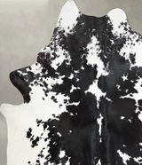 Black and White XX-Large Brazilian Cowhide Rug 8'0"H x 6'11"W #A53331 by Hudson Hides