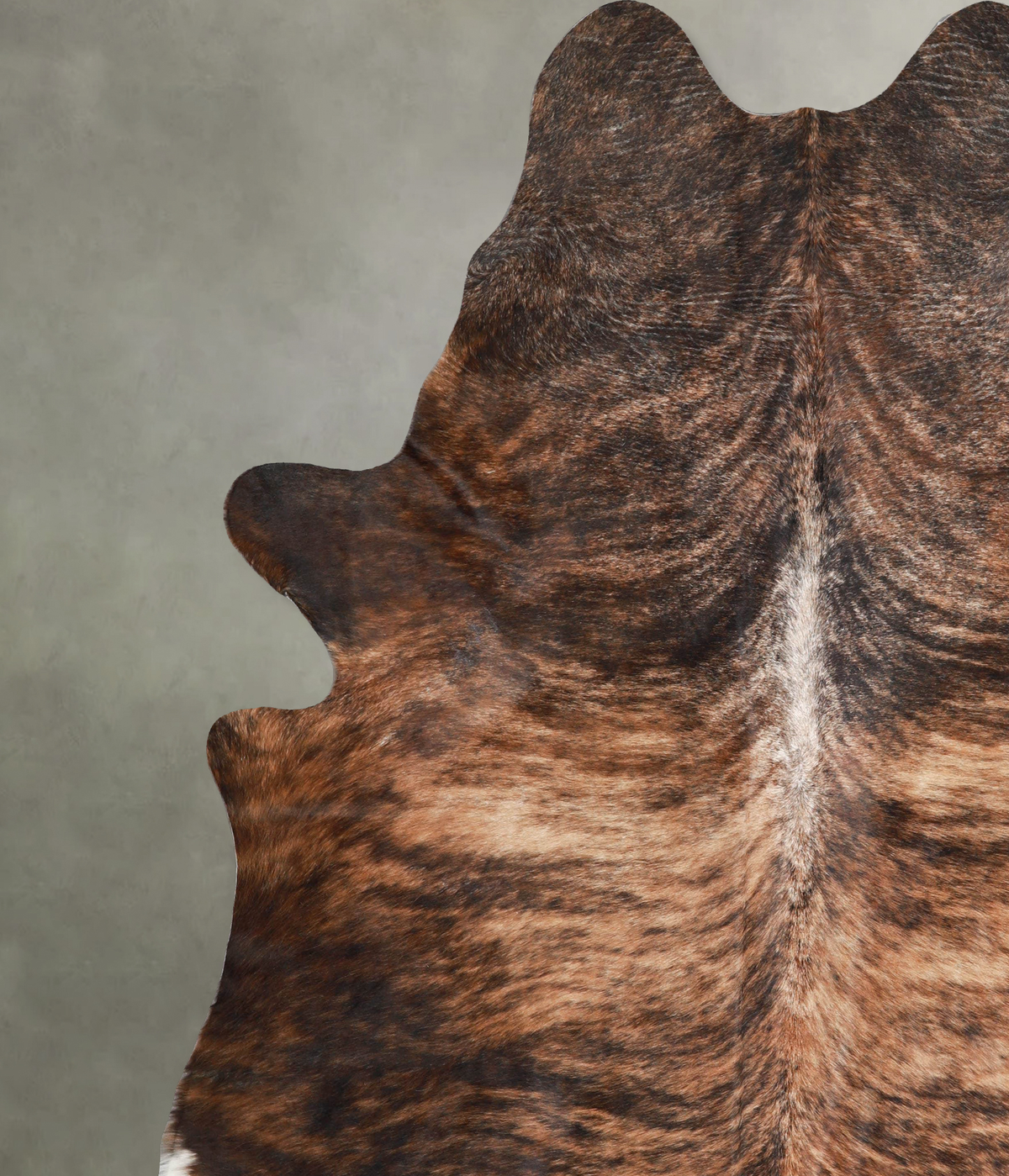 Medium Brindle XX-Large Brazilian Cowhide Rug 8'5"H x 7'7"W #A53333 by Hudson Hides