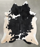 Black and White X-Large Brazilian Cowhide Rug 7'4"H x 6'2"W #A53335 by Hudson Hides
