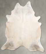 Ivory with Beige XX-Large Brazilian Cowhide Rug 7'8"H x 6'10"W #A53336 by Hudson Hides