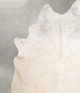 Ivory with Beige XX-Large Brazilian Cowhide Rug 7'8"H x 6'10"W #A53336 by Hudson Hides
