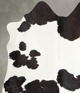 Black and White Large Brazilian Cowhide Rug 6'7"H x 5'11"W #A53339 by Hudson Hides