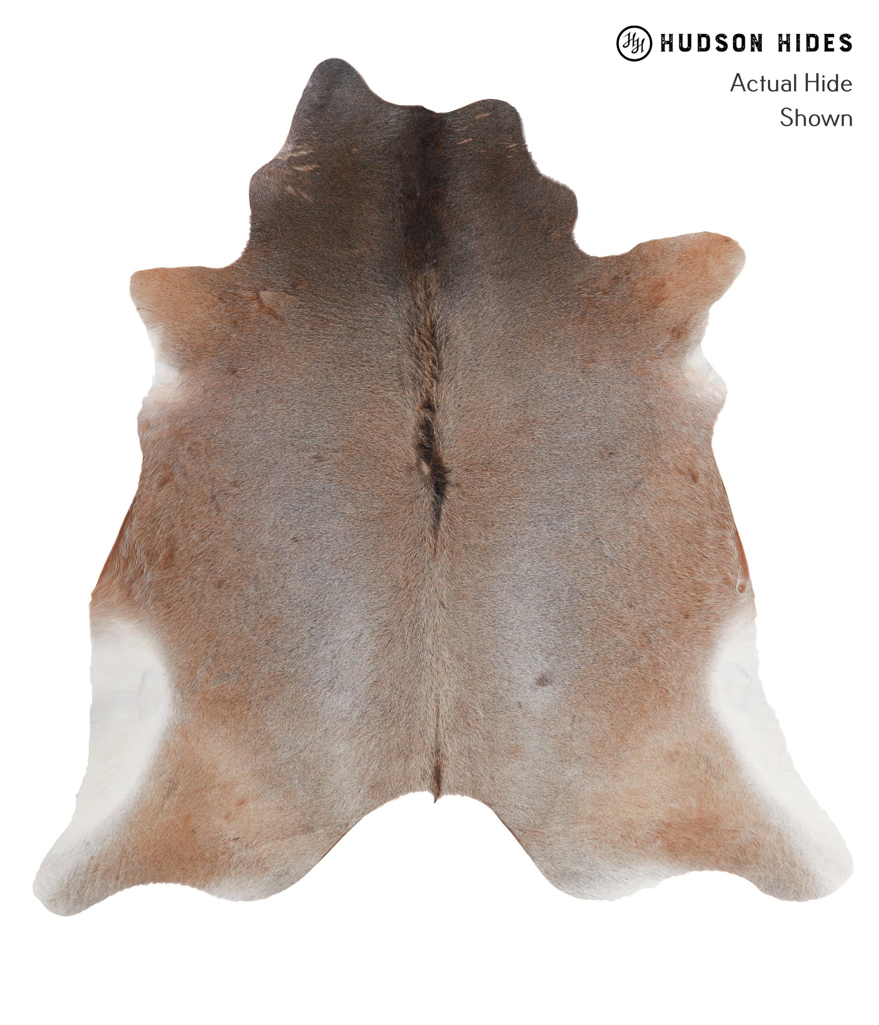 Grey with Beige Cowhide Rug #A5334