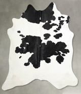 Black and White X-Large Brazilian Cowhide Rug 6'10"H x 7'2"W #A53340 by Hudson Hides