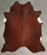 Solid Brown XX-Large Brazilian Cowhide Rug 7'7"H x 6'10"W #A53341 by Hudson Hides