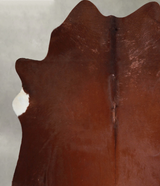 Solid Brown XX-Large Brazilian Cowhide Rug 7'7"H x 6'10"W #A53341 by Hudson Hides