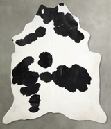 Black and White XX-Large Brazilian Cowhide Rug 7'5"H x 6'11"W #A53344 by Hudson Hides