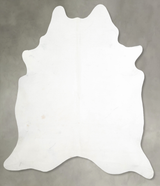 Solid White XX-Large Brazilian Cowhide Rug 7'10"H x 6'10"W #A53347 by Hudson Hides