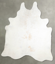 Ivory with Beige XX-Large Brazilian Cowhide Rug 9'0"H x 7'3"W #A53349 by Hudson Hides