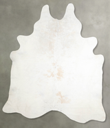 Ivory with Beige XX-Large Brazilian Cowhide Rug 9'0"H x 7'3"W #A53349 by Hudson Hides