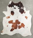 Brown and White X-Large Brazilian Cowhide Rug 7'8"H x 6'3"W #A53352 by Hudson Hides