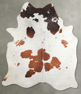 Brown and White X-Large Brazilian Cowhide Rug 7'8"H x 6'3"W #A53352 by Hudson Hides