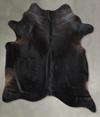 Solid Black X-Large Brazilian Cowhide Rug 6'11"H x 6'4"W #A53362 by Hudson Hides