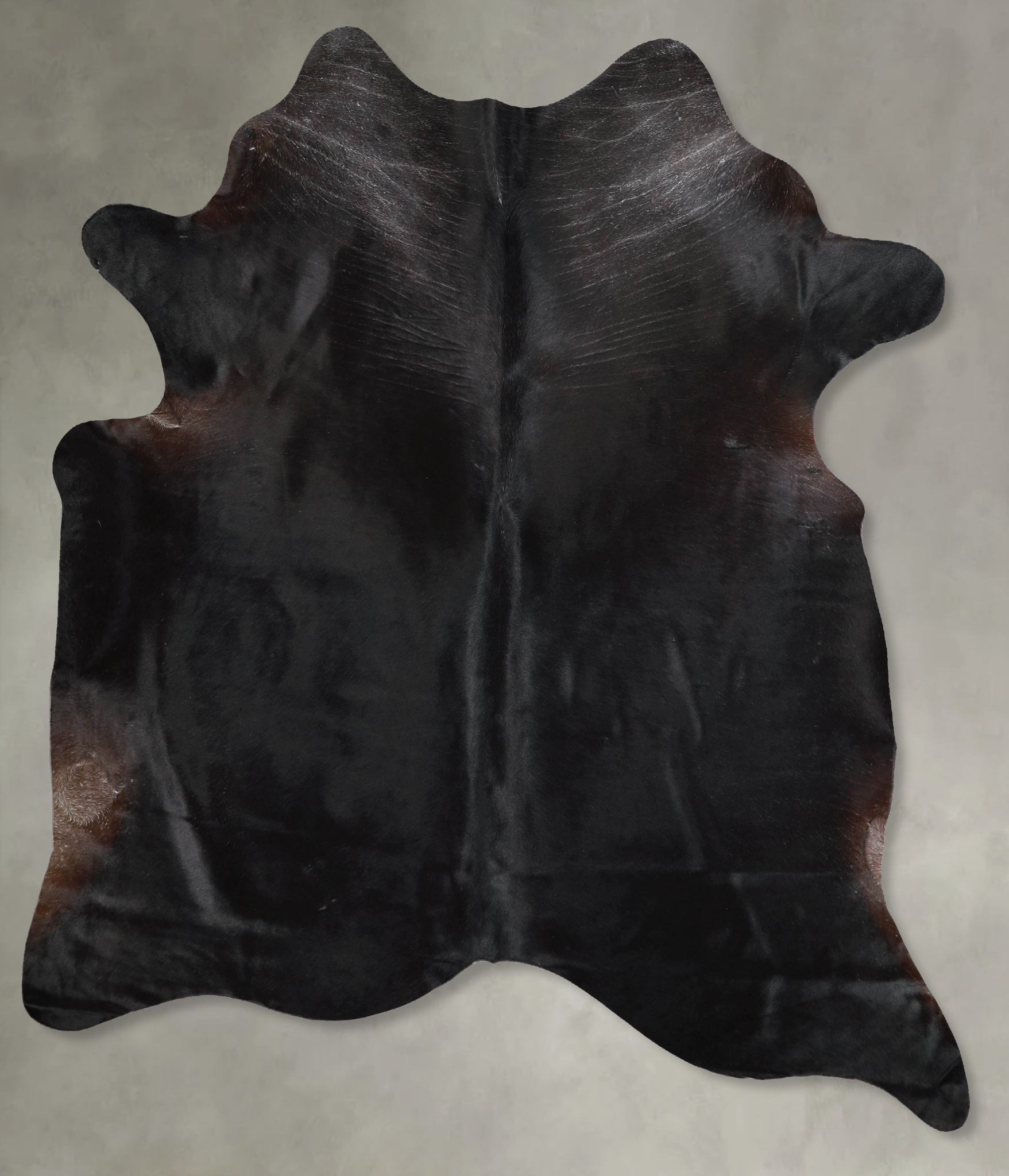 Solid Black Cowhide Rug #A53362