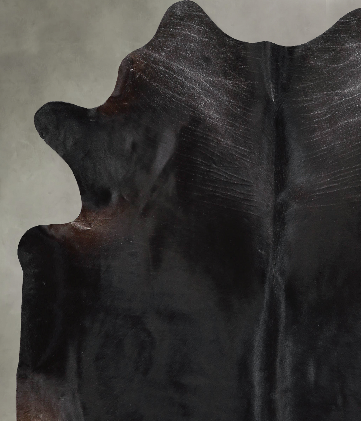 Solid Black X-Large Brazilian Cowhide Rug 6'11"H x 6'4"W #A53362 by Hudson Hides