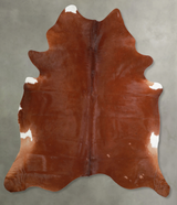 Solid Brown XX-Large Brazilian Cowhide Rug 7'4"H x 7'0"W #A53365 by Hudson Hides