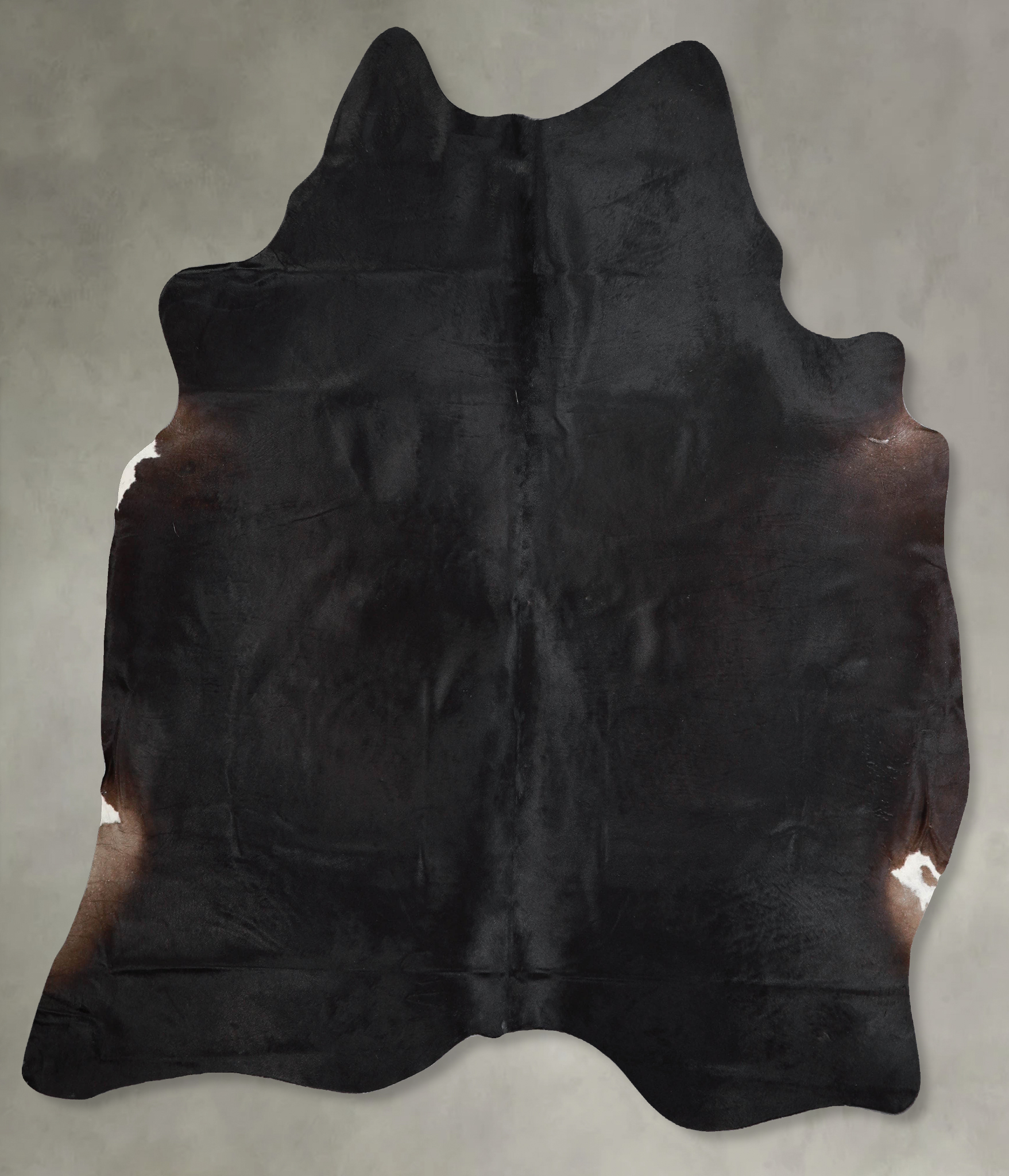 Solid Black Cowhide Rug #A53366