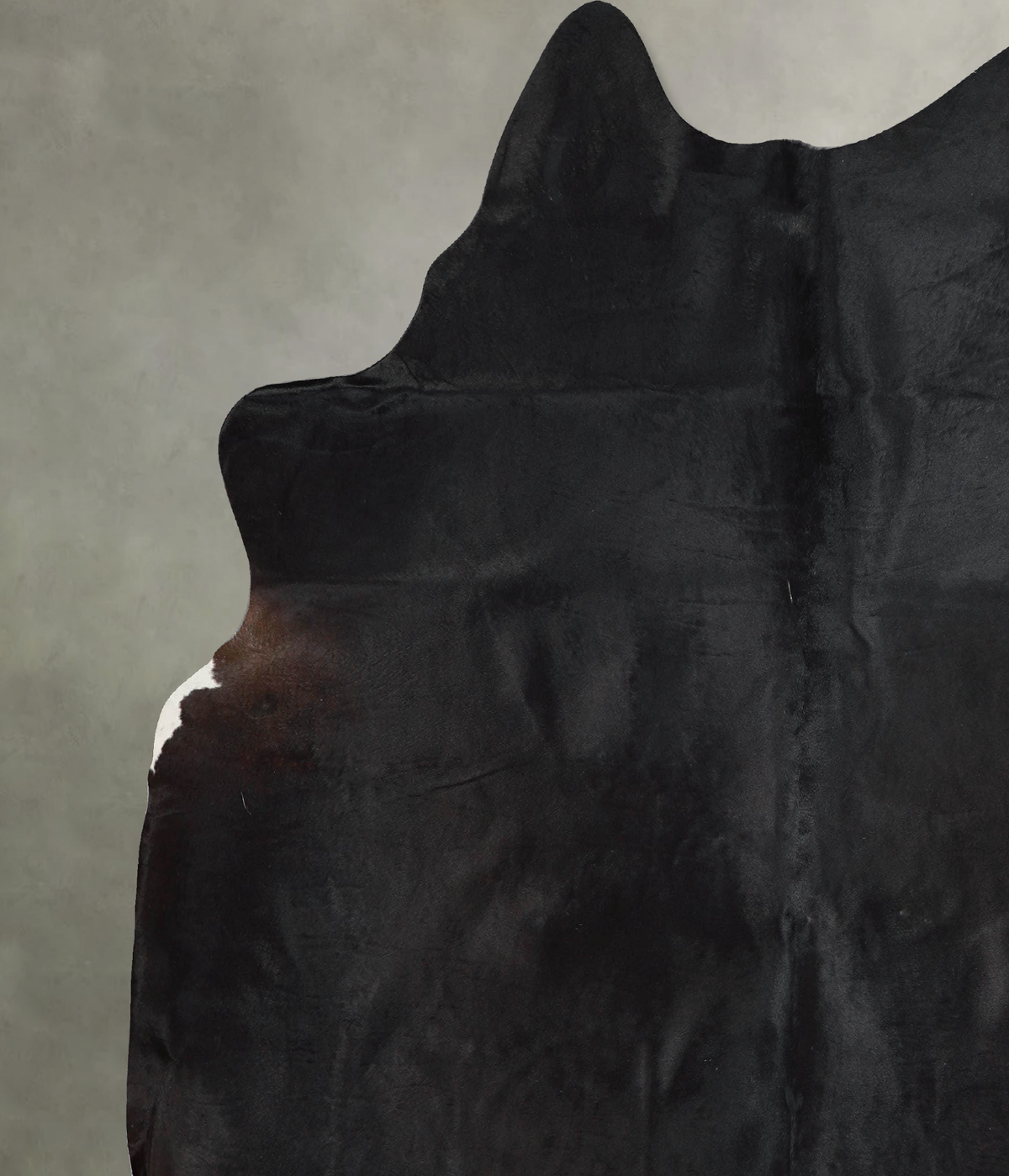 Solid Black X-Large Brazilian Cowhide Rug 7'2"H x 6'8"W #A53366 by Hudson Hides