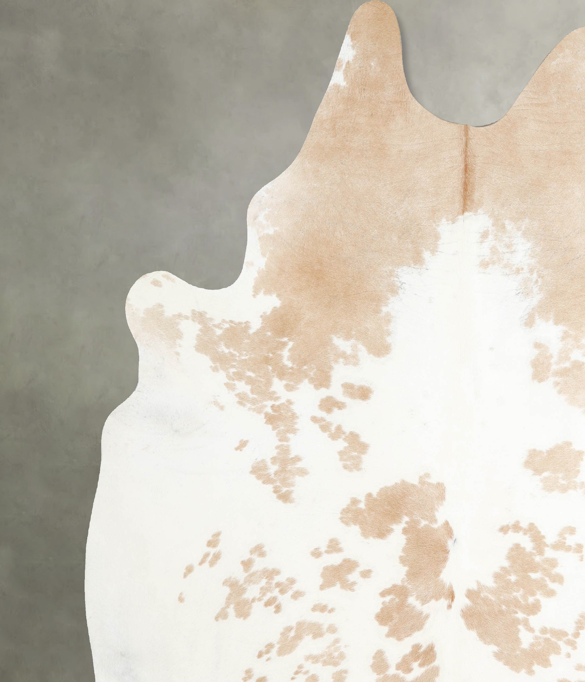 Beige and White XX-Large Brazilian Cowhide Rug 7'7"H x 6'9"W #A53367 by Hudson Hides