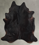 Solid Black XX-Large Brazilian Cowhide Rug 8'5"H x 7'3"W #A53373 by Hudson Hides