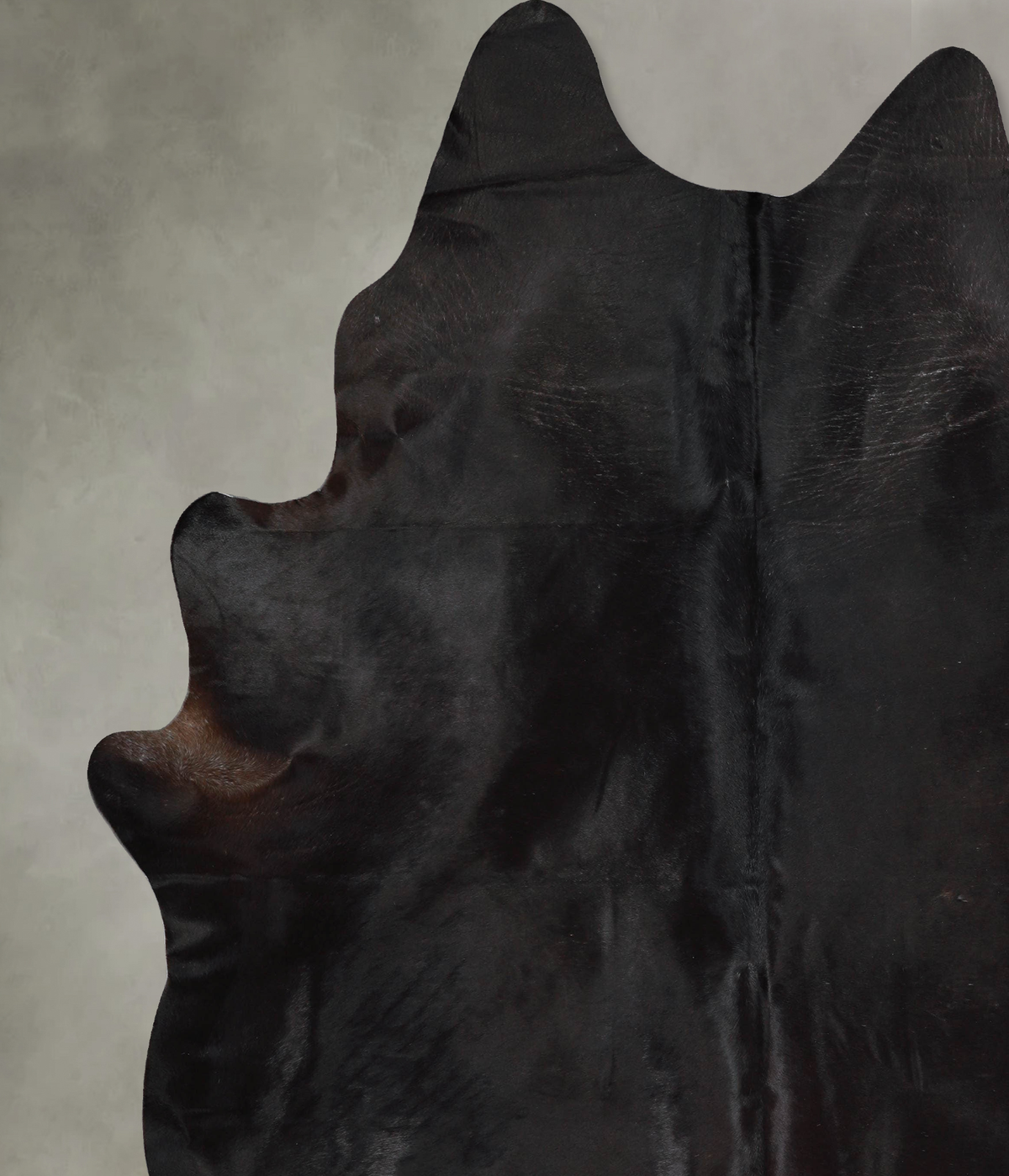 Solid Black XX-Large Brazilian Cowhide Rug 8'5"H x 7'3"W #A53373 by Hudson Hides