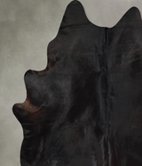 Solid Black XX-Large Brazilian Cowhide Rug 8'5"H x 7'3"W #A53373 by Hudson Hides