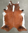 Brown and White Regular XX-Large Brazilian Cowhide Rug 7'11"H x 7'1"W #A53374 by Hudson Hides