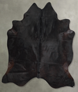 Solid Black X-Large Brazilian Cowhide Rug 7'0"H x 6'5"W #A53376 by Hudson Hides