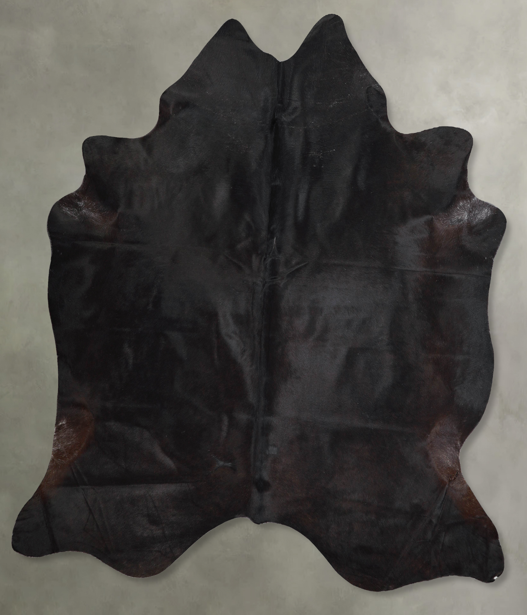 Solid Black Cowhide Rug #A53376