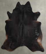 Solid Black X-Large Brazilian Cowhide Rug 6'9"H x 6'8"W #A53377 by Hudson Hides