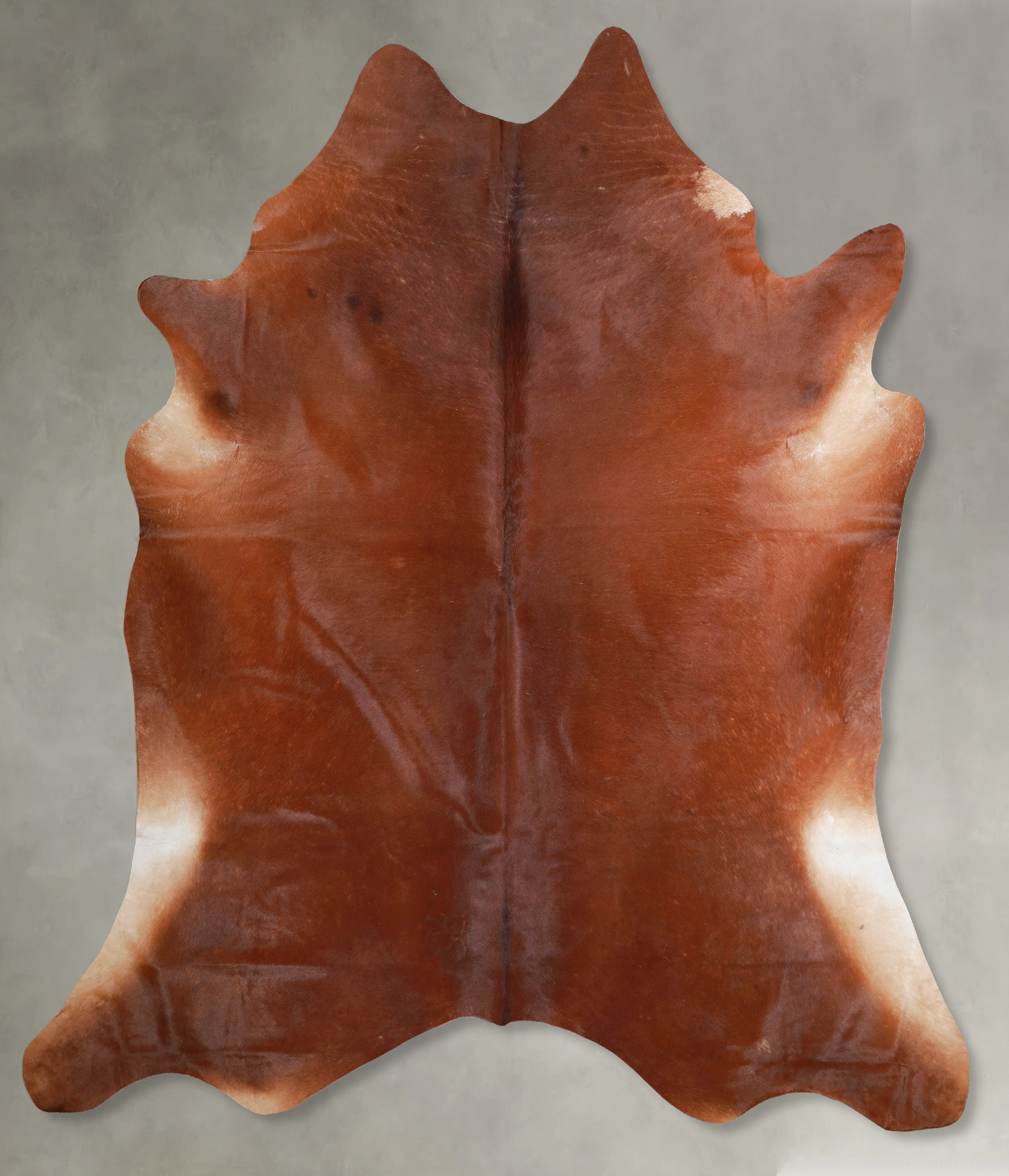 Solid Brown Cowhide Rug #A53378